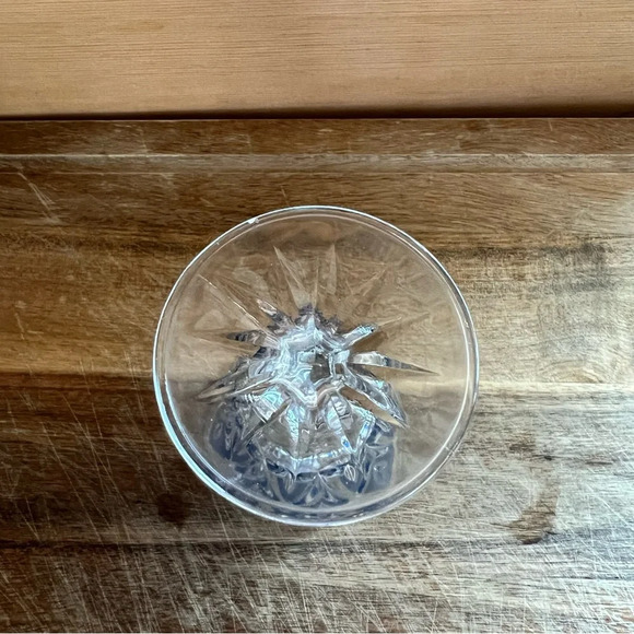 Vintage Rare Blue VMC Reims French Harlequin Crystal Wine Glass 15cm tall - Picture 3 of 3